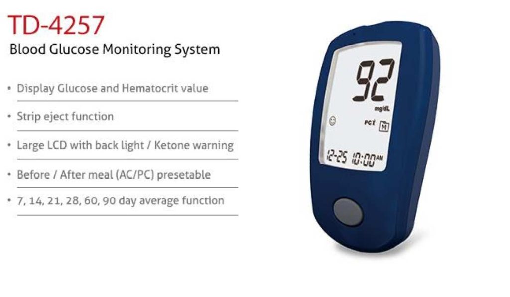 Blood Glucose Monitoring System TD-4257. - Medstore