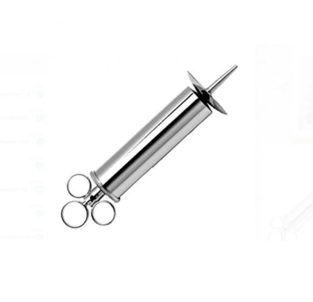 Stainless Steel Durable Aural Syringe Standard Size for Clinical ENT ...