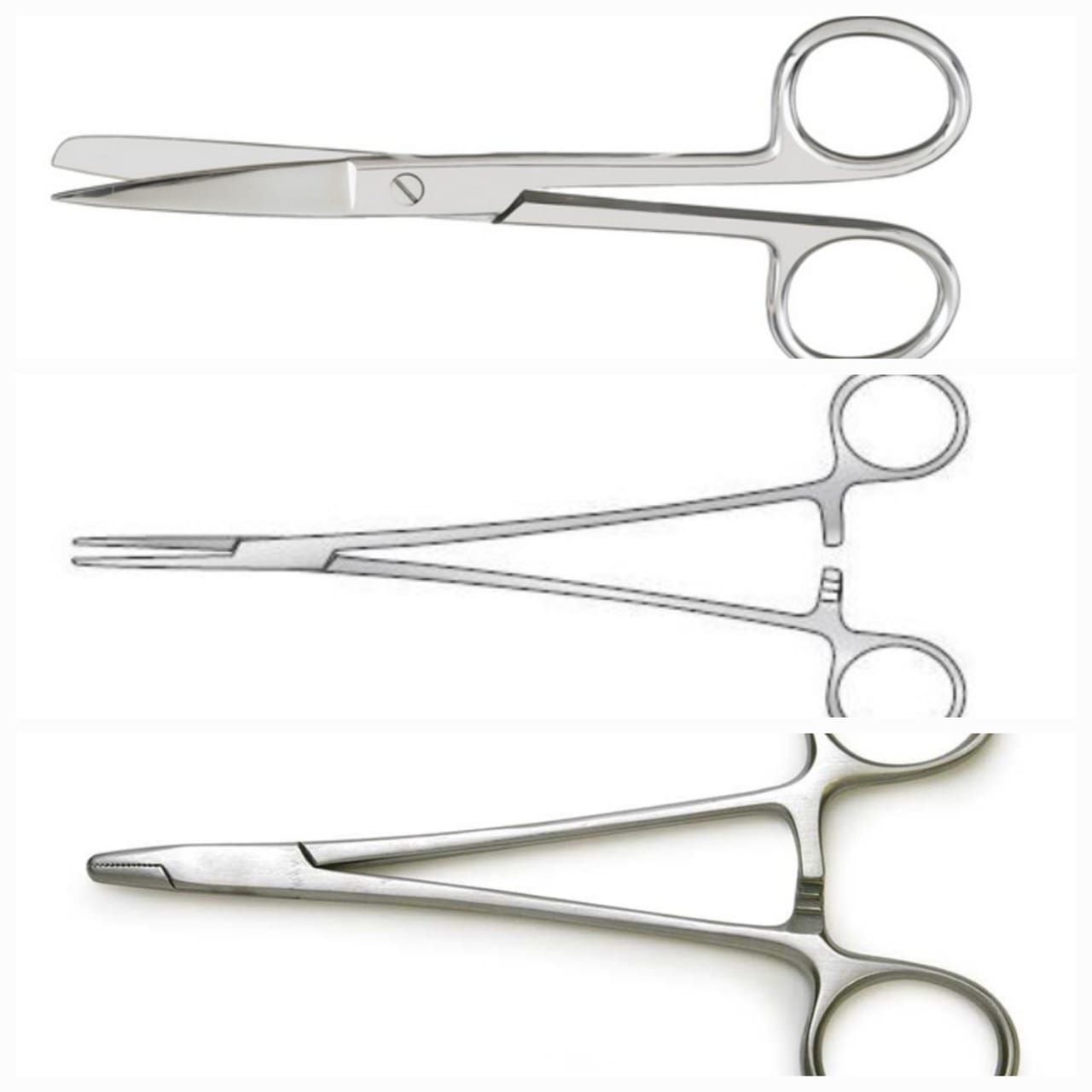 Surgical scissors 5.5 inches blunt sharp plus artery forceps 5 inches ...