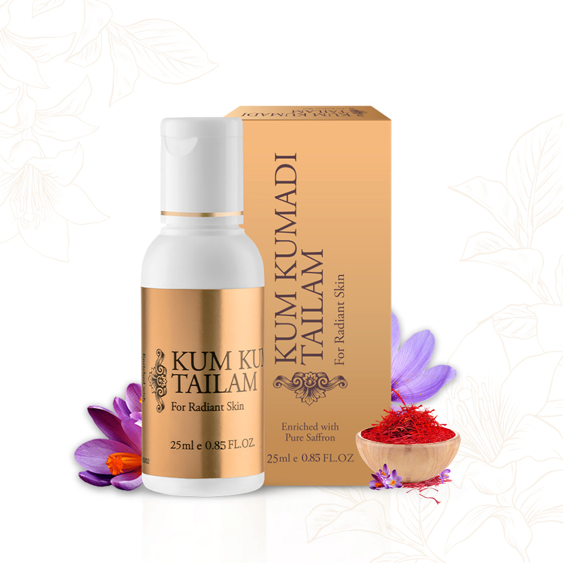 01KKTA_1_VasuStore Vasu Kumkumadi Tailam 25ml - Ayurvedic Face Oil for Radiant Skin Enriched with Pure Saffron
