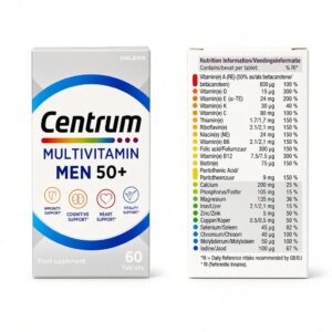 Centrum Multivitamin Men 50+ 60 Tablets - Complete Multivitamin for Men Over 50 by Haleon